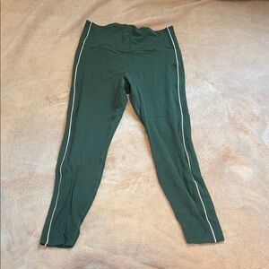 All in Motion Green Leggings with White Stripes